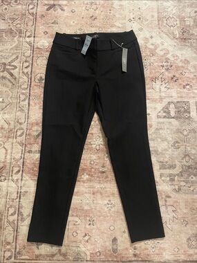 LOFT Black Tailored Curvy Skinny Ankle Pants size 4 petite